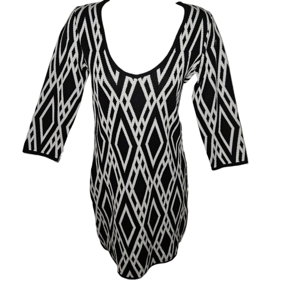 NWT Body Central Stilletto's Geometric Bodycon Knit Dress - Picture 1 of 4